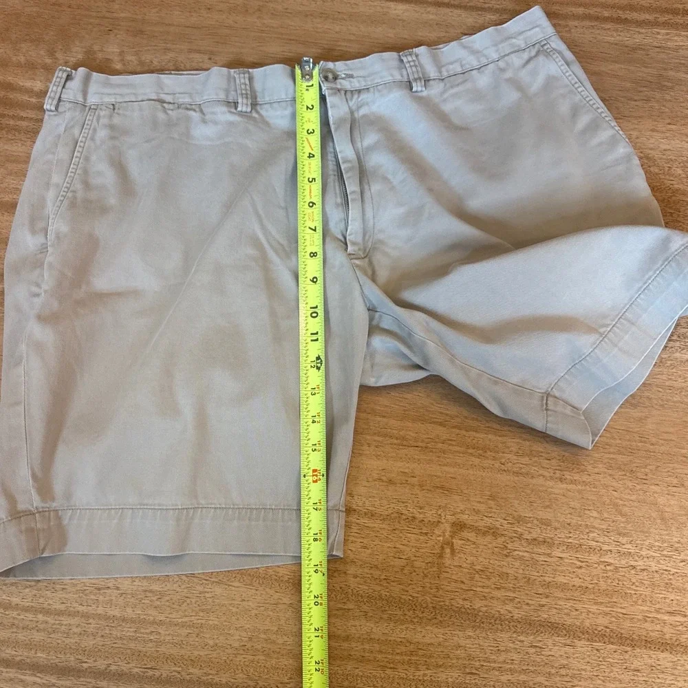 Polo Ralph Lauren Mens Classic Fit 9 Inch Chino Shorts Tan Khaki Cotton Size 42